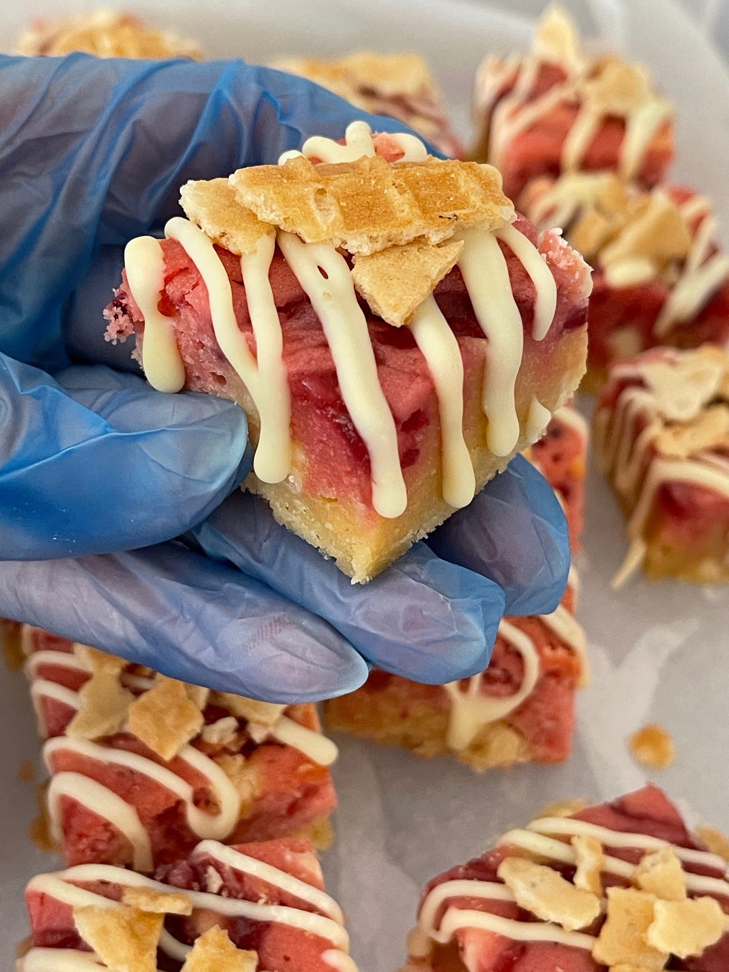 Raspberry Ripple Blondies