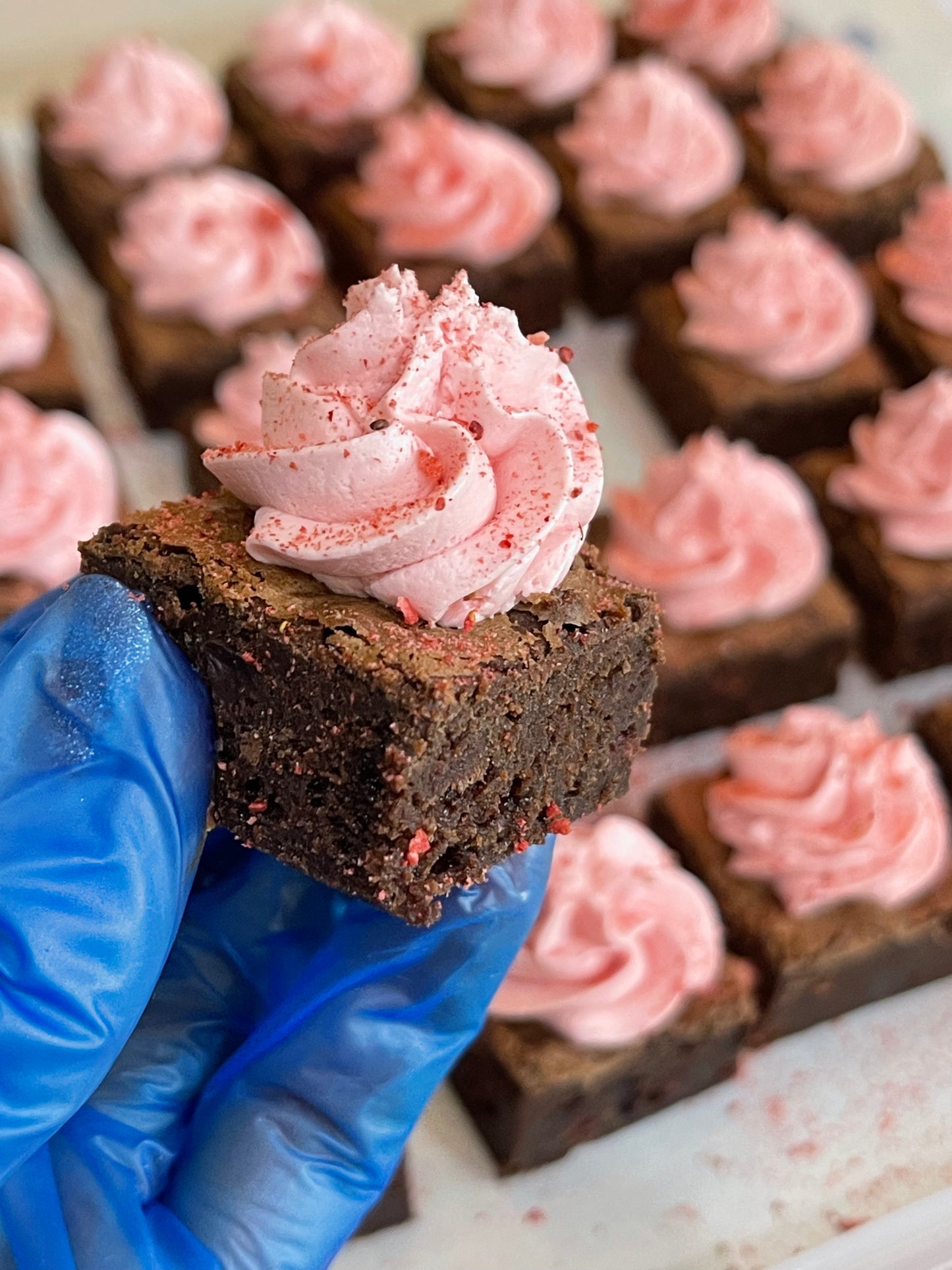 Strawberry cream Brownies