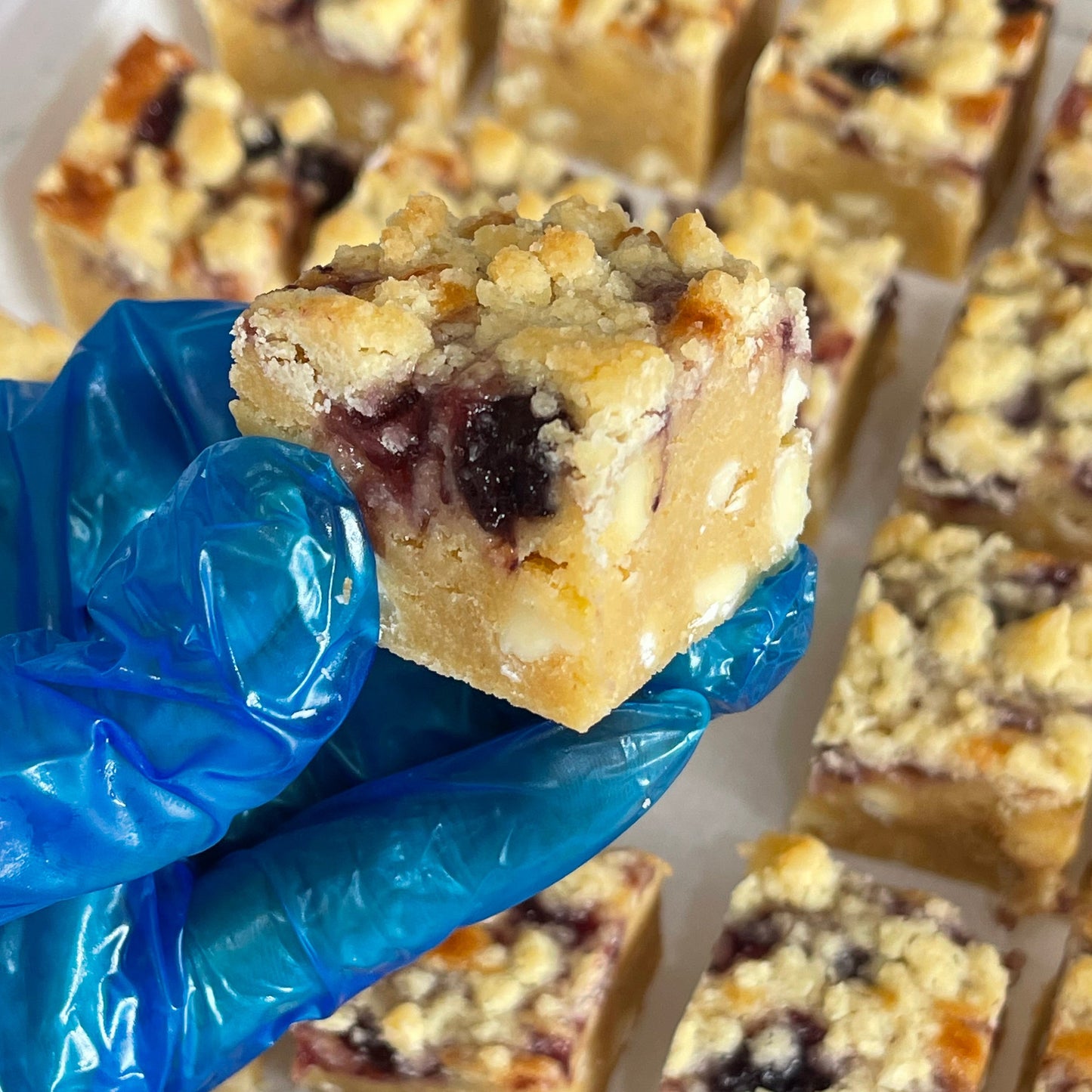 Blueberry Streusel Blondie