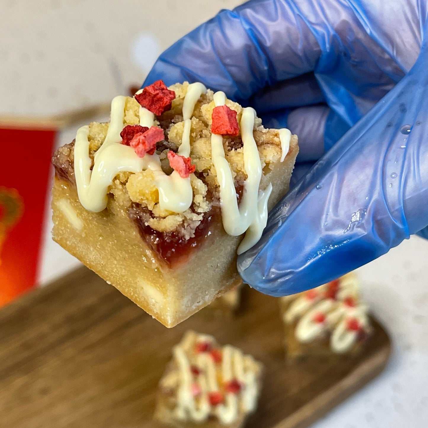 Strawberries & Cream Blondie