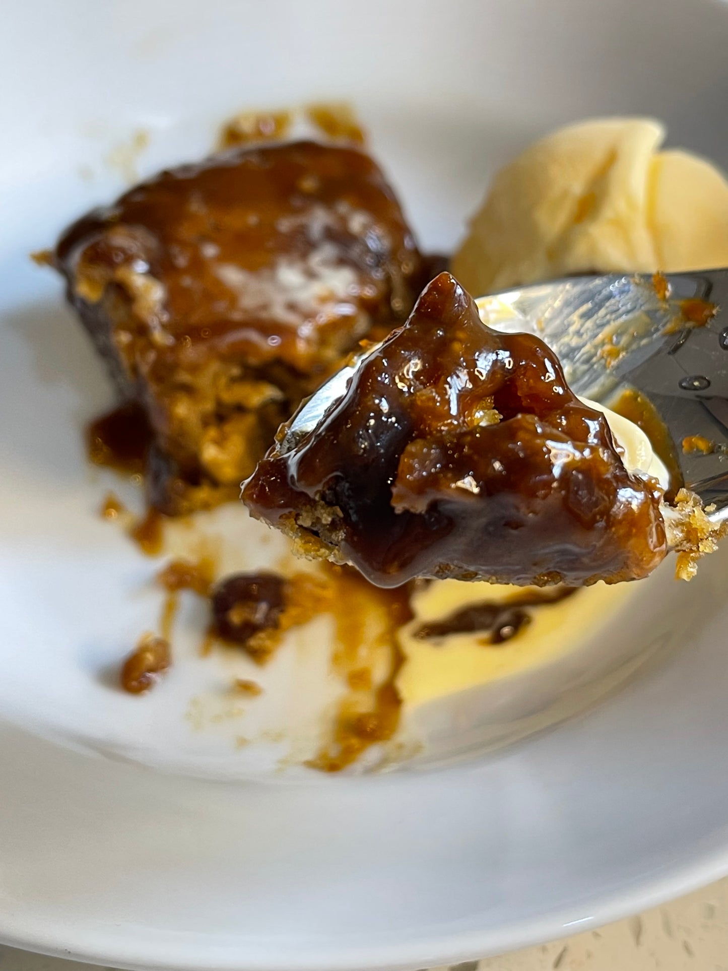 Sticky Toffee Bourbon Blondie